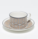 Loop Truffle/White Teacup Saucer Set of 4 - SPECIAL OFFER