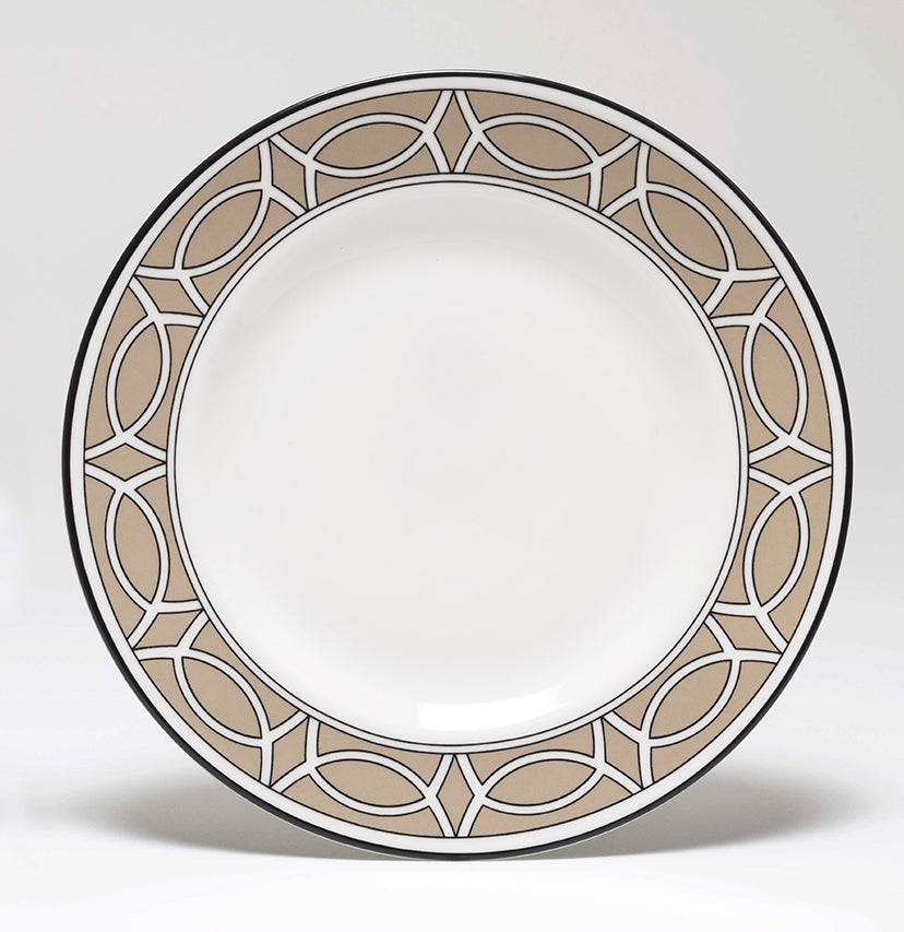 Loop Truffle/White Teaplate/Side Plate Outer Design (Black)