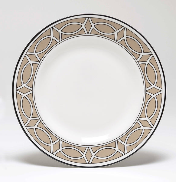 Loop Truffle/White Teaplate/Side Plate Outer Design (Black)