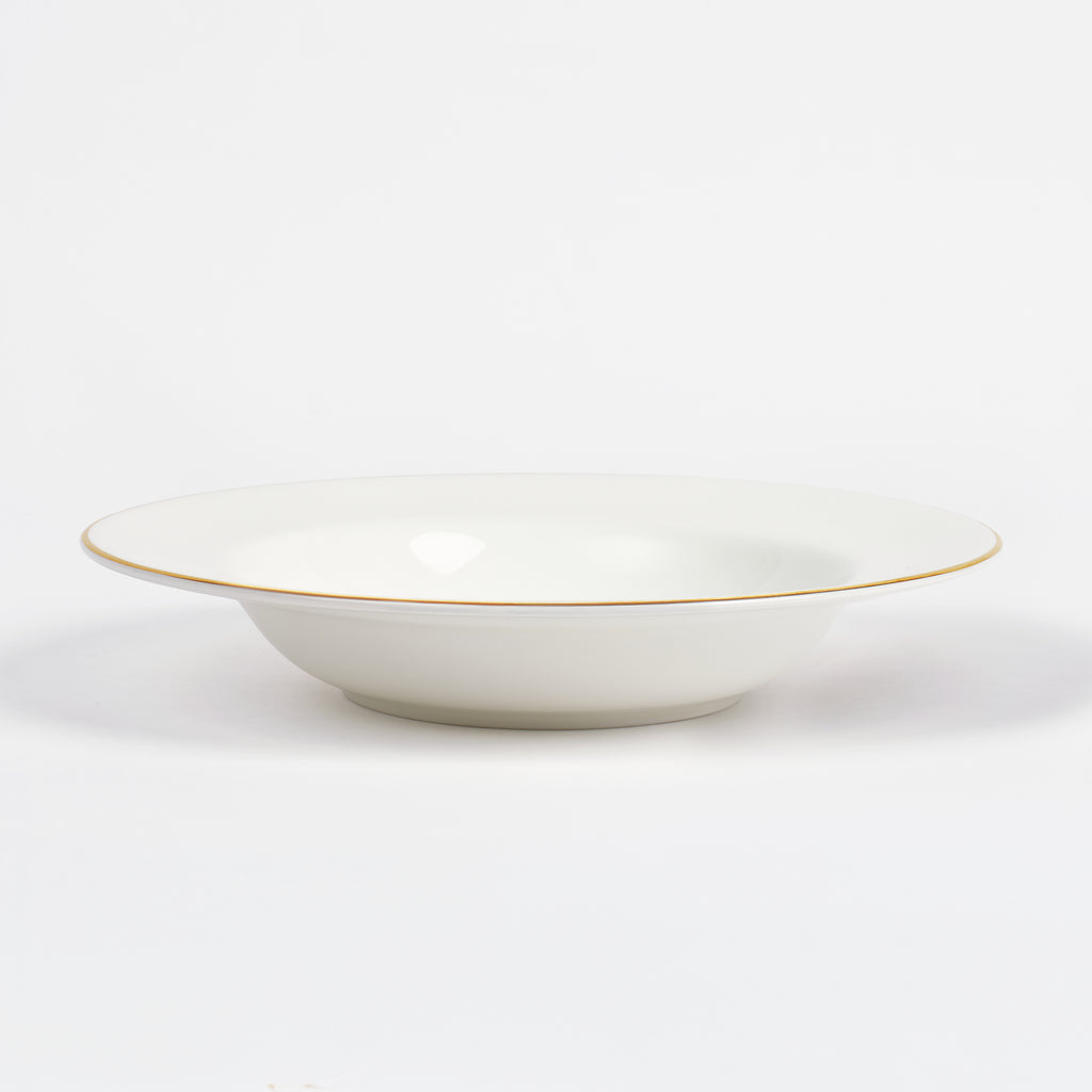Gold/White Soup Bowl
