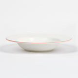 Coral/White Soup Bowl