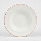 Coral/White Soup Bowl