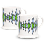 Diamond Cornflower Blue/Green Espresso Pair - SPECIAL OFFER