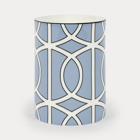 Loop Cornflower Blue/White Small Vase