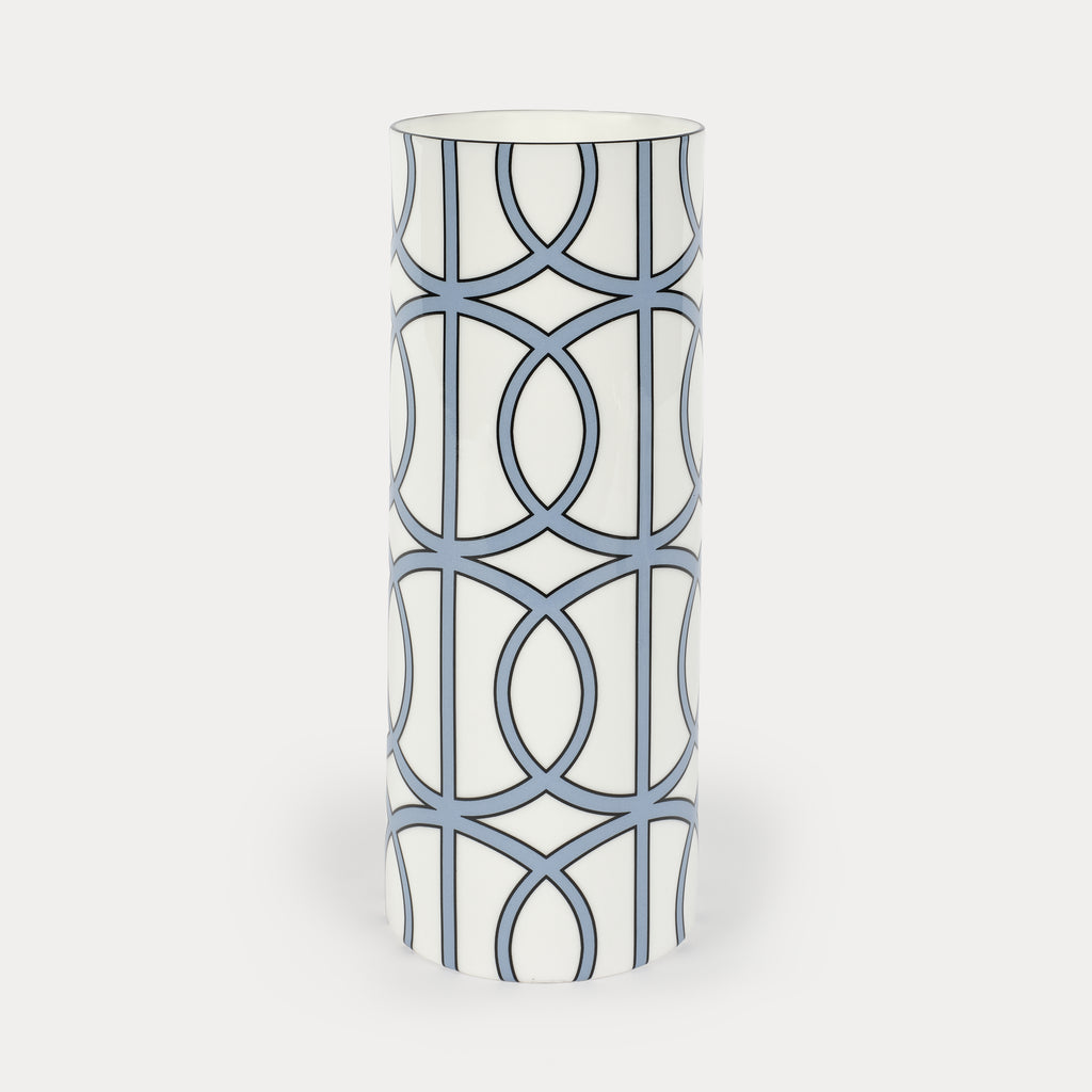 Loop White/Cornflower Blue Vase