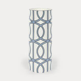 Loop White/Cornflower Blue Vase