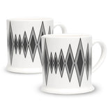 Diamond Grey/Black Rectangular Serving Plate