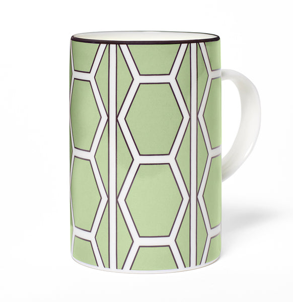 Hex Apple Green/White Mug