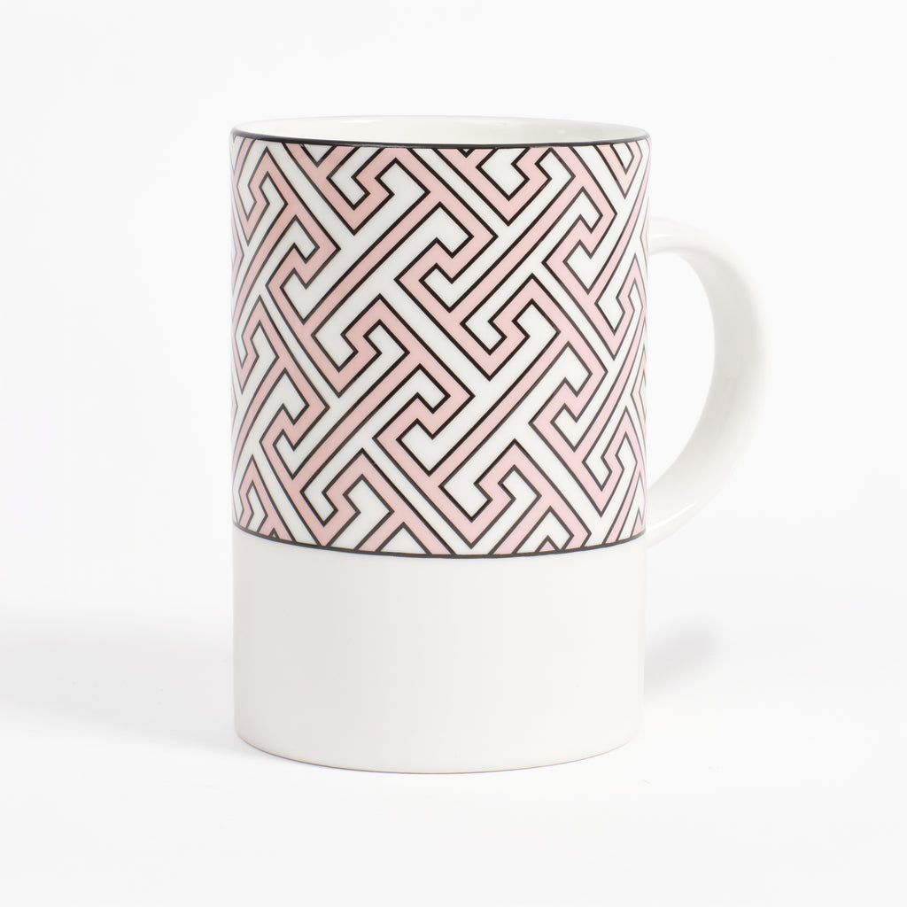 Maze Maxi Blush/White Mug