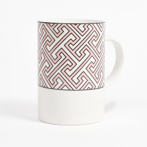 Maze Maxi Blush/White Mug