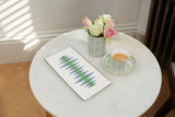 Diamond Cornflower Blue/Green Rectangular Serving Plate