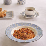Loop Cornflower Blue/White Soup Bowl