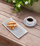 Maze Cornflower Blue/White Rectangular Serving Plate