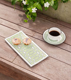 Loop Apple Green/White Rectangular Serving Plate
