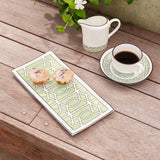 Loop Apple Green/White Rectangular Serving Plate