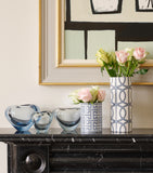 Loop White/Cornflower Blue Vase