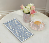 Loop Cornflower Blue/White Rectangular Serving Plate