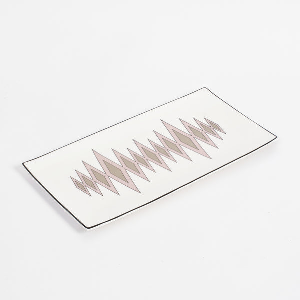 Diamond Blush/Truffle Rectangular Serving Plate