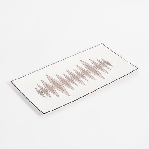 Diamond Blush/Truffle Rectangular Serving Plate