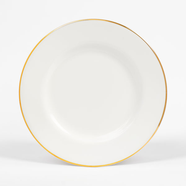 Gold/White Teaplate/Side Plate