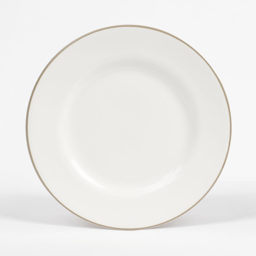 Truffle/White Teaplate/Side Plate