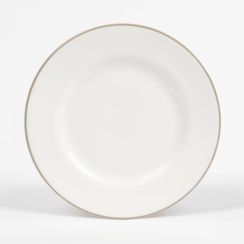 Truffle/White Teaplate/Side Plate