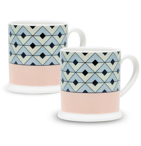 Tile Blush/Duck Egg Espresso Pair SPECIAL OFFER