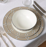 Loop Truffle/White Dinner Plate - Set of 2