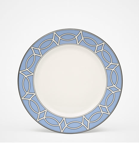 Loop Cornflower Blue/White Dessert Plate - Set of 2