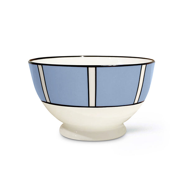 Stripe Cornflower Blue Sugar/Nut Bowl