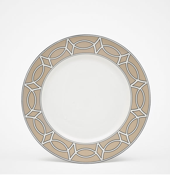 Loop Truffle/White Dessert Plate - Set of 2