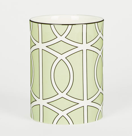 Loop Apple Green/White Small Vase
