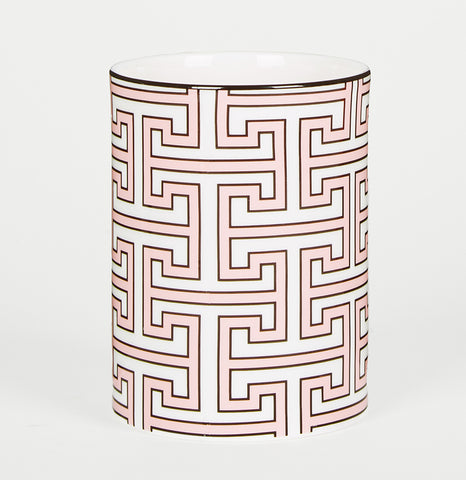 Maze Blush/White Small Vase