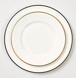 Gold/White Dinner Plate