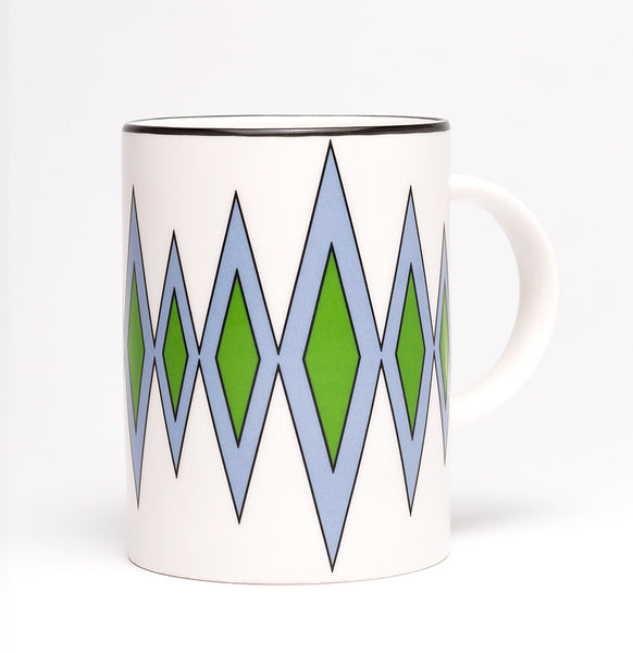 Diamond Cornflower Blue/Green Mug