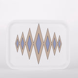 Diamond Truffle/Cornflower Blue Rectangular Serving Plate