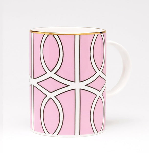Loop Pink/White Mug (Gold)