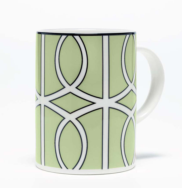 SECONDS Loop Apple Green/White Mug (Black)
