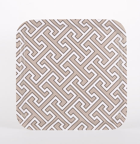 Maze Truffle/White Square Tray - SOLD OUT