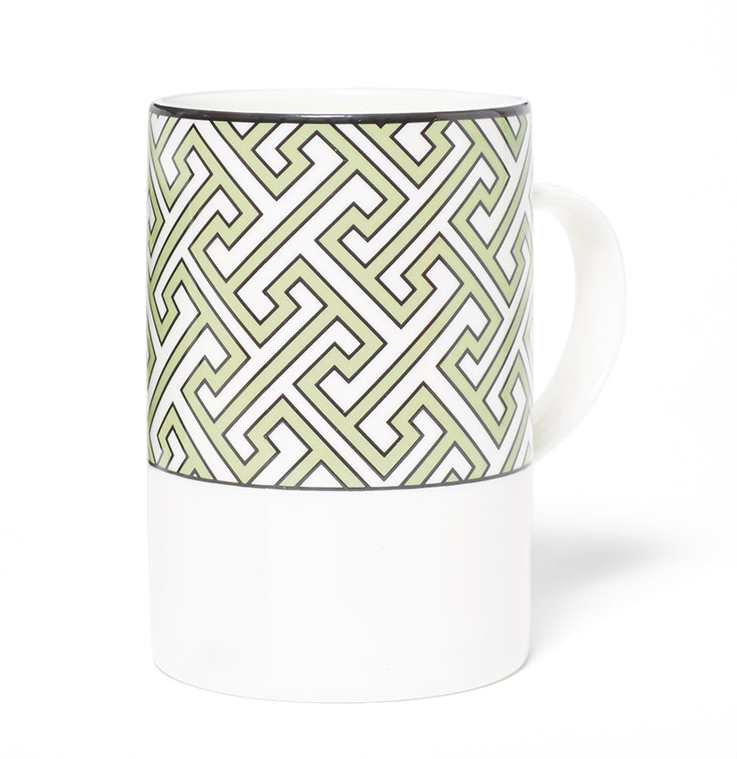 Maze Maxi Apple Green/White Mug