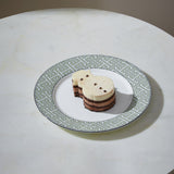 Maze Apple Green/White Dessert Plate - Set of 2