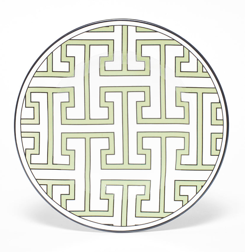Maze Apple Green/White Teaplate All Over Design (Black)