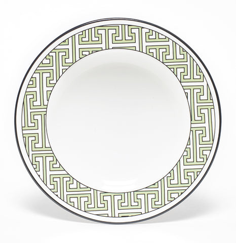 Maze Apple Green/White Teaplate/Side Plate Outer Design (Black)