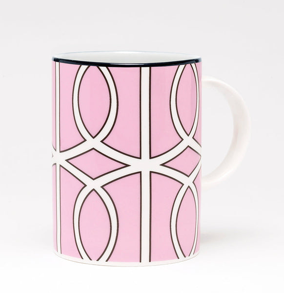 SECONDS Loop Pink/White Mug (Black)