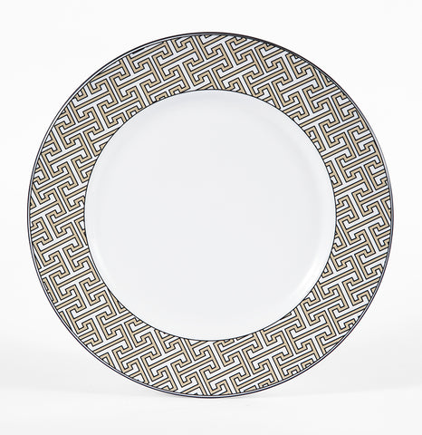 Maze Truffle/White Dinner Plate - Set of 2
