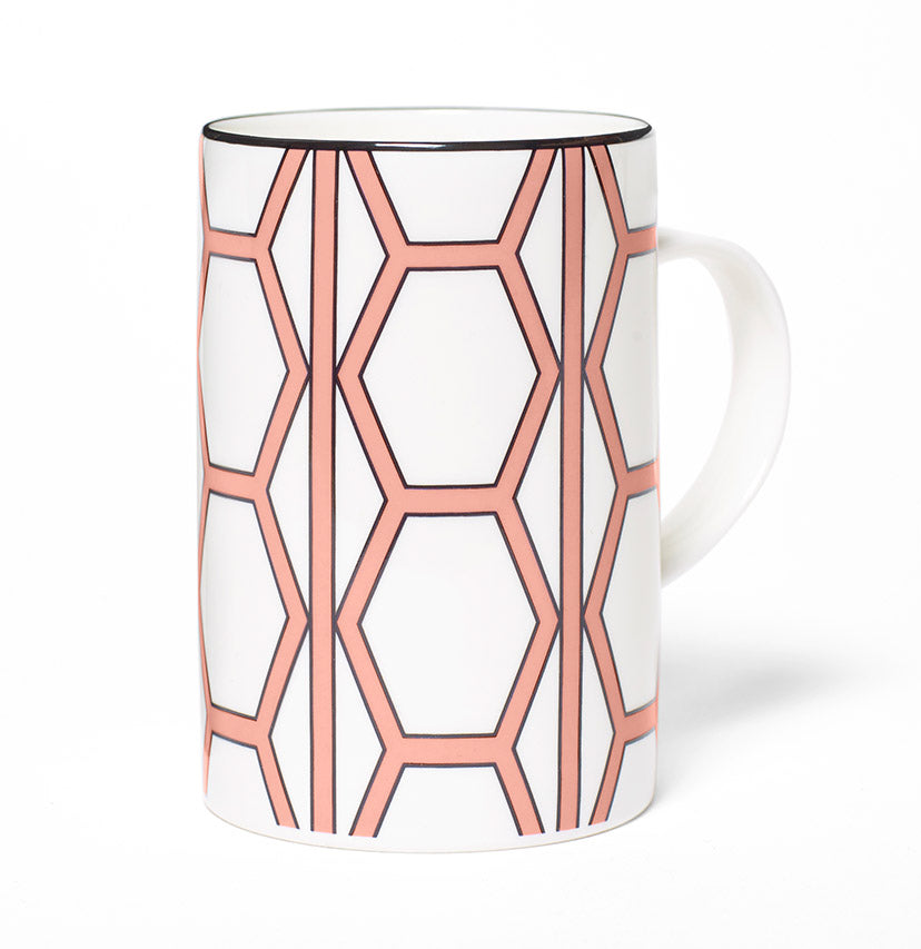 Hex White/Coral Mug