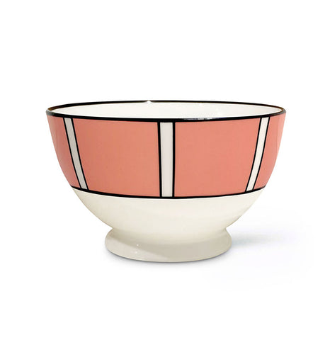 Stripe Coral Sugar/Nut Bowl