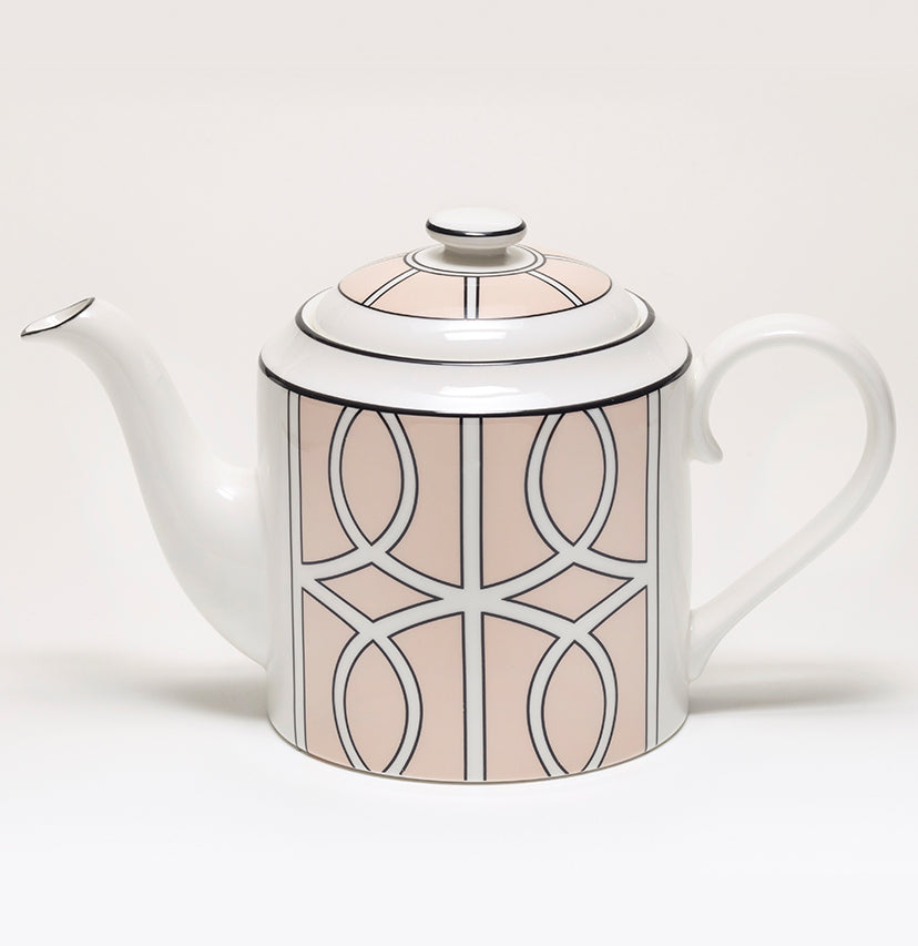 Loop Blush/White Teapot