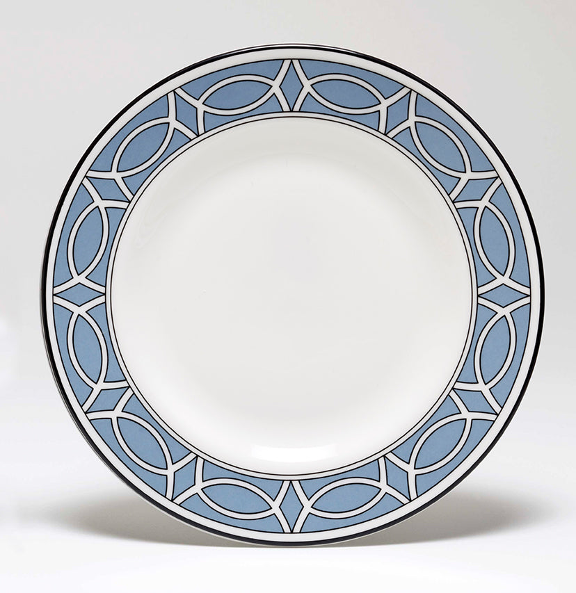 Loop Cornflower Blue/White Teaplate/Side Plate Outer Design (Black)